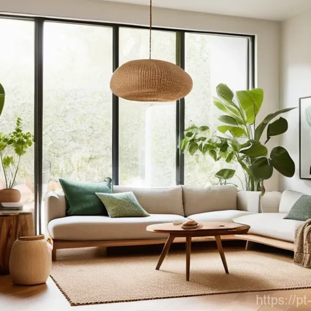 홈스타일링 실무 가이드 - **Prompt 1: A Cozy Living Room with Biophilic Design and Personal Memories**
    "A bright, inviting...