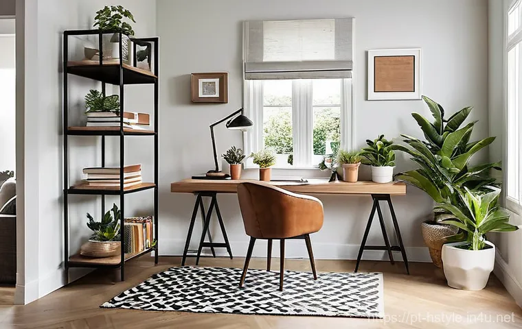 홈스타일링 실무 가이드 - **Prompt 1: A Cozy Living Room with Biophilic Design and Personal Memories**
    "A bright, inviting...