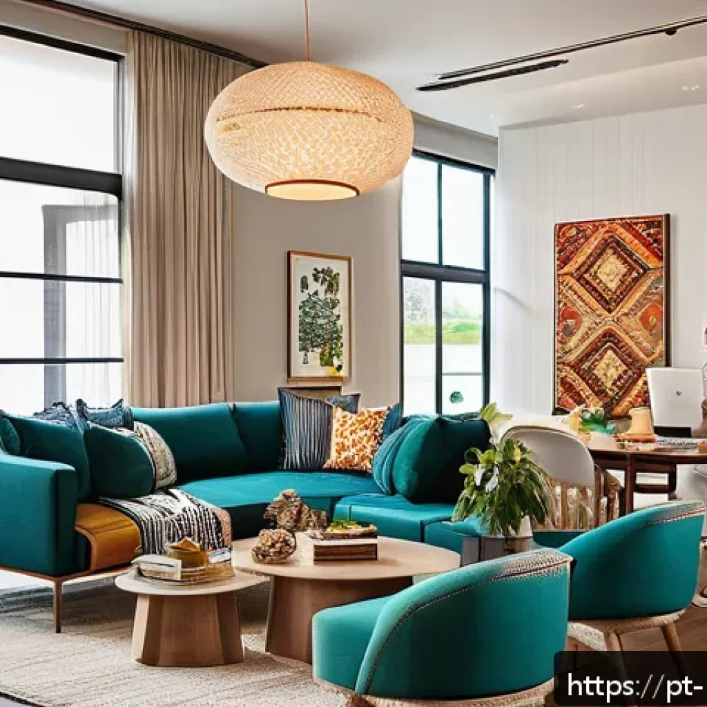 홈스타일리스트와 고객 계약서 작성 방법 - A professional home stylist consulting with a Brazilian client in a modern living room setting, deta...